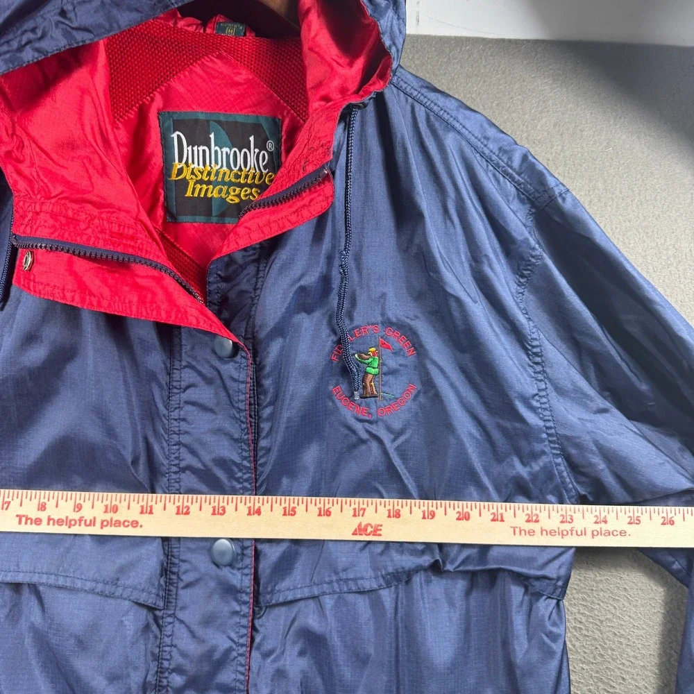 Vintage Dunbrooke Windbreaker Womens M Navy Fiddlers Green Eugene Oregon Golf